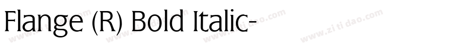 Flange (R) Bold Italic字体转换